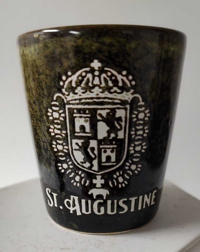 St. Augustine City Crest Shot Glass Green